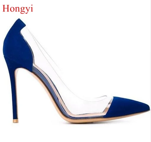 sapato bico fino transparente