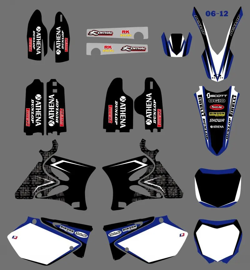 

GRAPHICS & BACKGROUNDS DECALS STICKERS Kits for Yamaha YZ125 YZ250 2002 03 04 05 06 07 08 09 2010 2011 2012 YZ 125 250