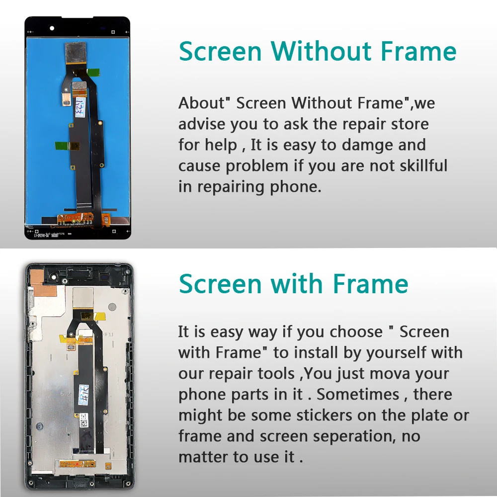 SONY Xperia E5 F3311 F3313 5 0 дюймов 1280*720 ЖК дисплей сенсорный экран дигитайзер в сборе рамка