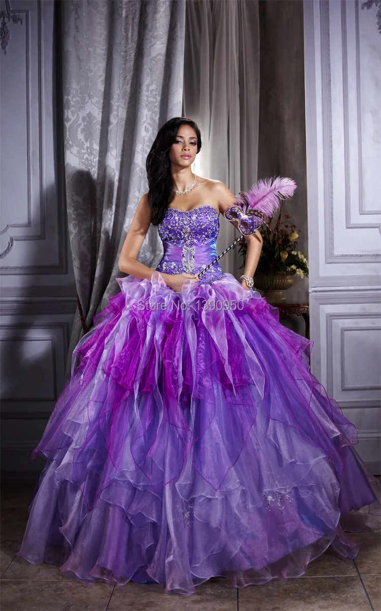 purple gown for debut