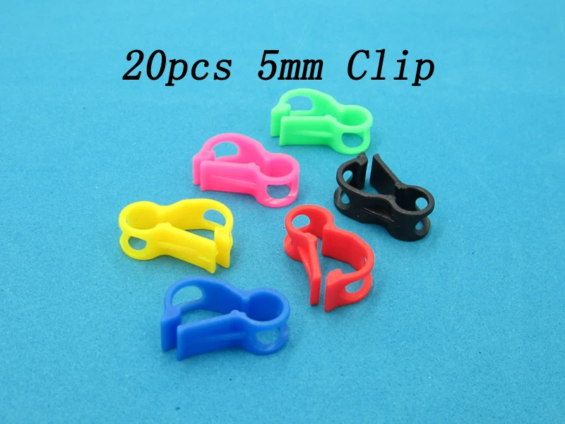 

20pcs 5mm Tubing Clamp Restricted Oil Pipe Buckle Colorful Clip/Clevis Spare Parts for RC Methanol/Gasoline/Nitro Boat Model