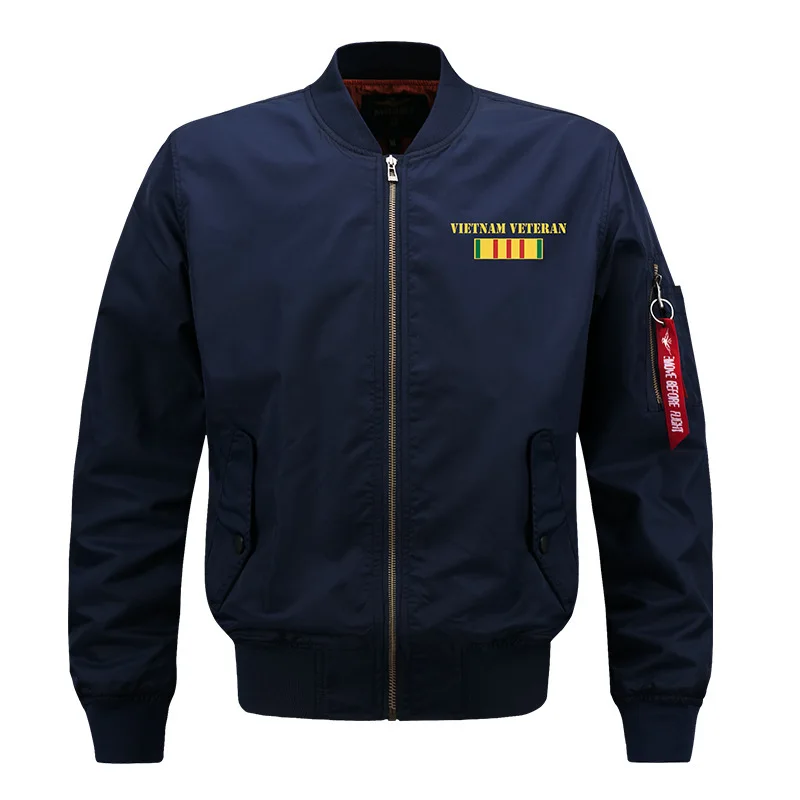 Back Painting USA Army Flight Bomber Jacket Military Mens Winter Wool Coat Stand Collar Men Thicken | Мужская одежда