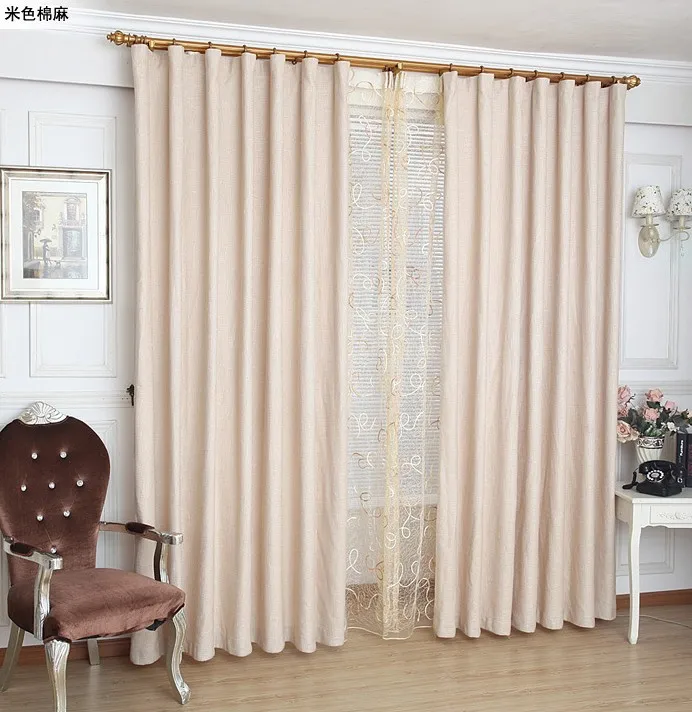 

Linen curtain with hooks or punching ,ready curtains,Linen- fabric , free trim for different size ,1692m50, customize curtains