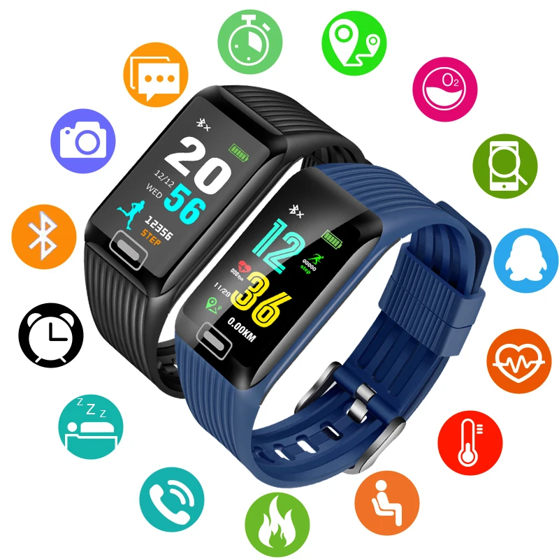 

BANGWEI Men Smart Watch Men Women Waterproof Sport Pedometer Clock LED Large screen Sport watch Touch Screen Support ios android
