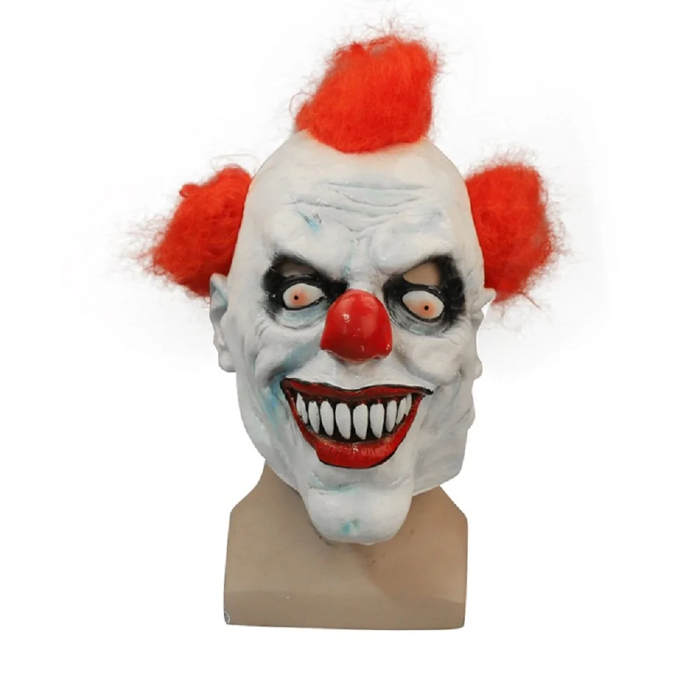 Movie Stephen King's It Mask Pennywise Mask Cosplay Terror Masks Horror Red Hair Clown Joker Halloween (2)