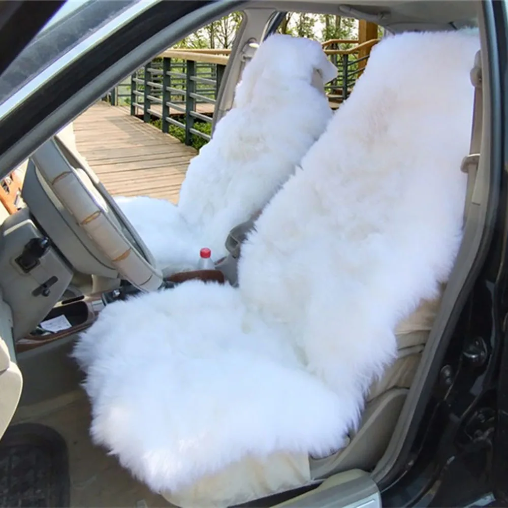 

100%Natural Fur Australian Sheepskin Car Seat Covers Universal Size,6 Colors,Long Hair For Car Lada Granta For Car Kalina Priora