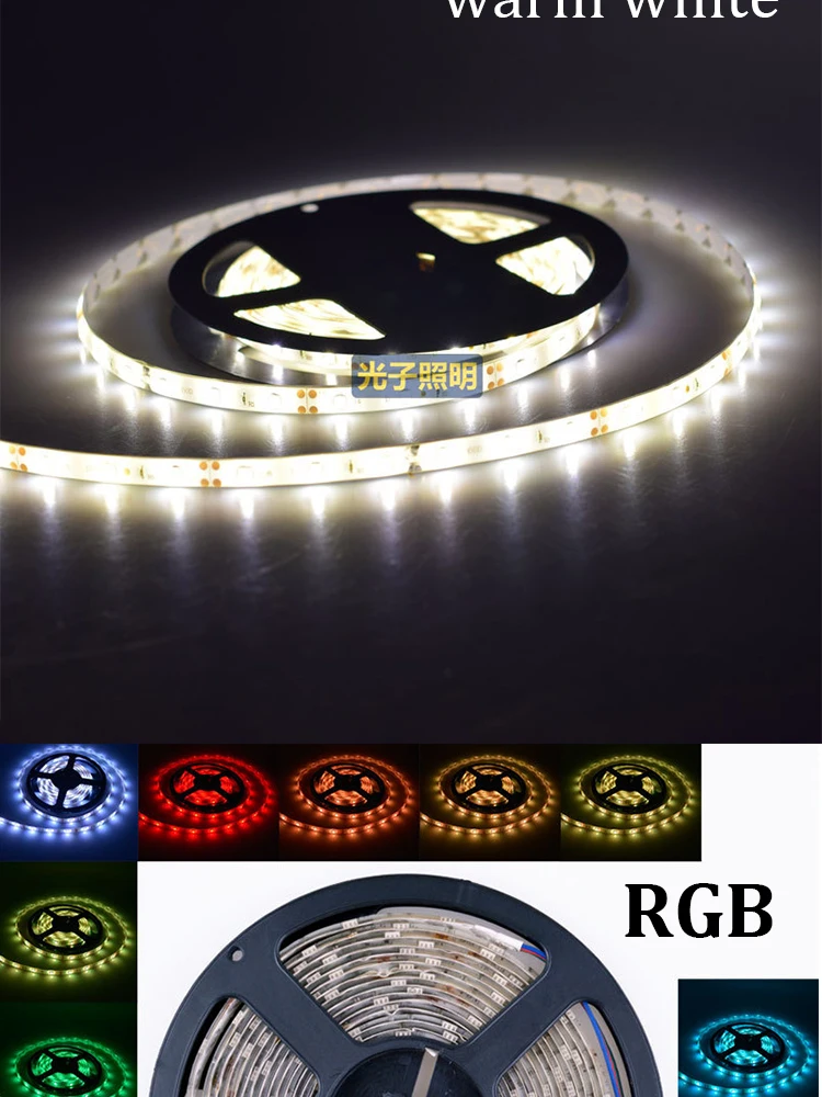 DC 5V 2835 Led Strip Waterproof USB power LED RGB Strip 60 pcs/M Suitable for Garden Living Room Decoration Multiple Color