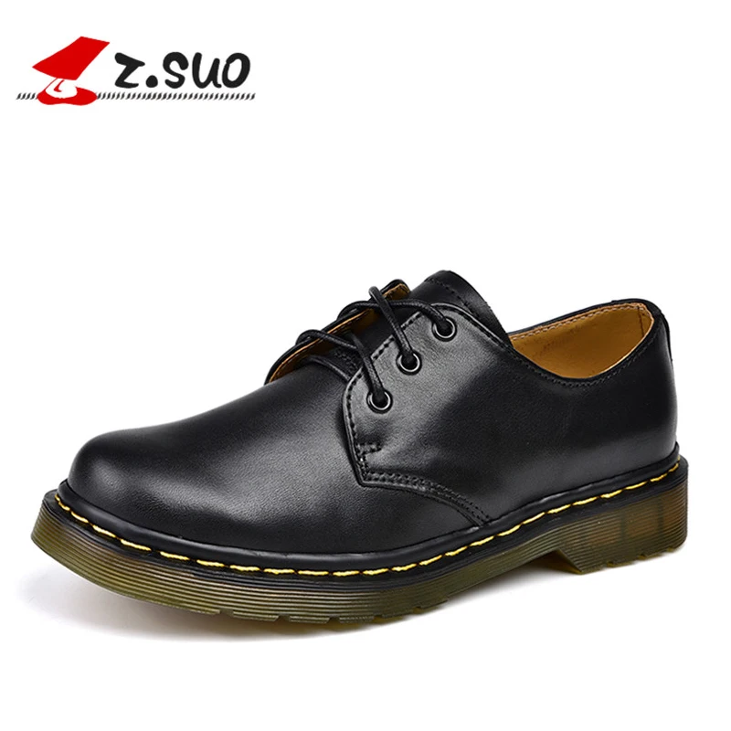 z.suo Handmade Fashion Black Women's Shoes Cow Leather TPR Sole Luxury Brand Casual Shoes Women Platform Flats Plus Size 40 018N fashion baby flats tassel soft sole cow leather shoes infant boy girl flats toddler moccasin 17mar20