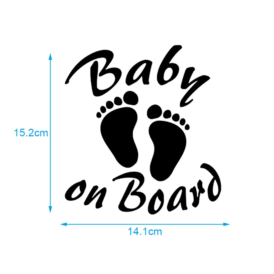 14.115.2CM BABY ON BOARD Warning Car sticker Creative Vinyl Decals Motorcycle Accessories  (7)