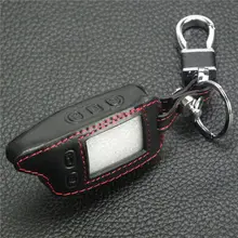 5 Buttons Remote Leather Key Cover Case For Tomahawk TW9010 TW9030 Two Way Alarm System LCD Controller Keychain 2 way tw 9010 lcd remote control key fob tamarack silicone case for russian tw 9010 two way car alarm system tomahawk tw9010