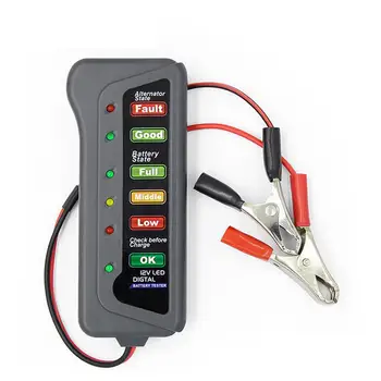 

Battery Tester 12V Battery Tester Portable Car Battery Tester with 6 LEDs