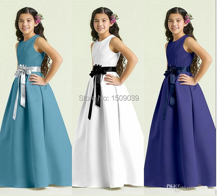 duchess satin flower girl dress
