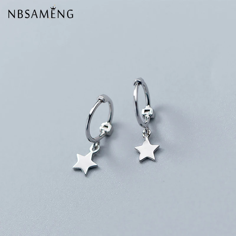Новые Аутентичные стерлингового серебра 925 пробы розовое золото серебро звезда серьги гвоздики Brincos серьги для женщин модные ювелирные изделия