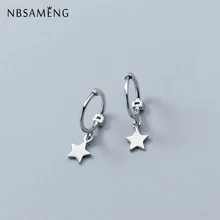 Новые Аутентичные стерлингового серебра 925 пробы розовое золото серебро звезда серьги гвоздики Brincos серьги для женщин модные ювелирные изделия