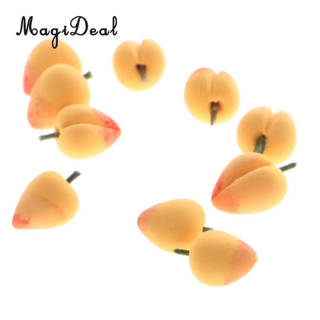 10Pcs/Lot Simulation Polymer Clay 1:12 Dollhouse Miniature Fruits Food Kitchen Restaurant Living Room Decoration Children Toys