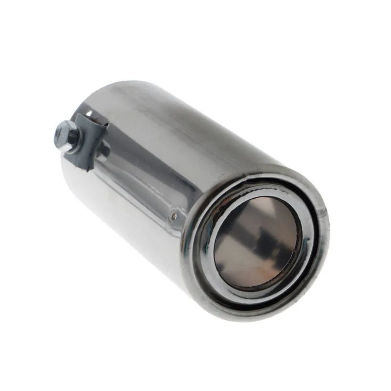 Universal Stainless Steel Car Rear Round Exhaust Pipe Tail Throat Muffler Tip for car accessories Universal Stainless Steel Car Rear Round Exhaust Pipe Tail Throat Muffler Tip for car accessories