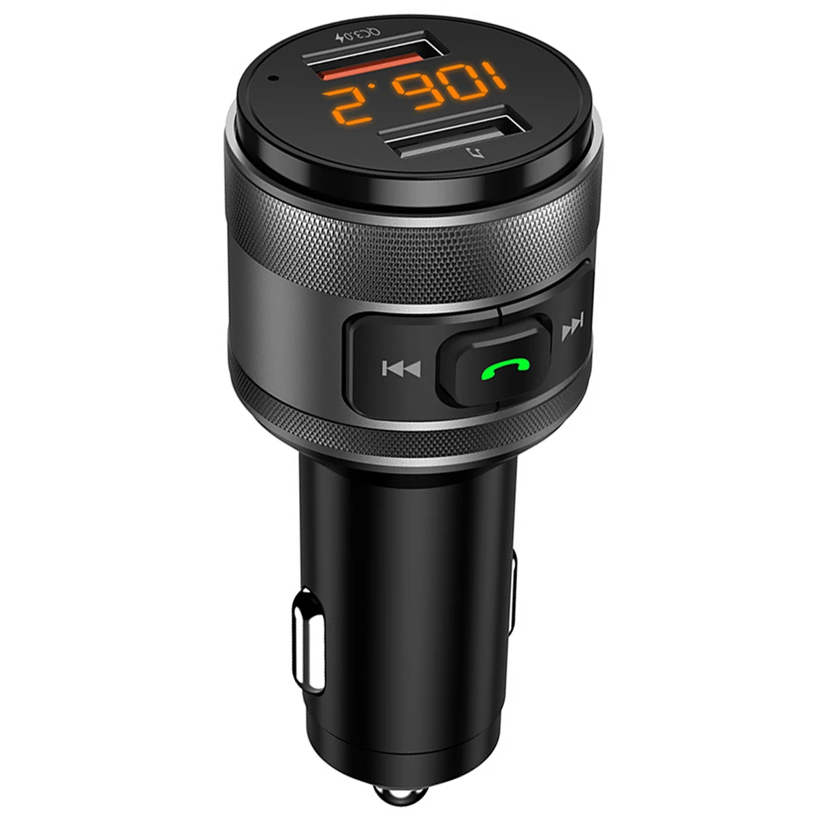 

SOONHUA Wireless MP3 Player BT 4.2 Car FM Transmitter Dual USB QC3.0 Fast Charging MP3 Players