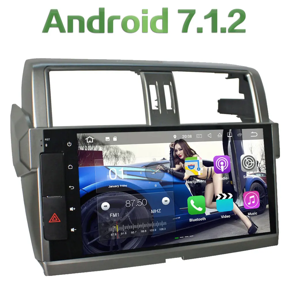 2 Din Android 7 1 2 Quad Core 2GB RAM 16GB ROM GPS Navigation HD Screen
