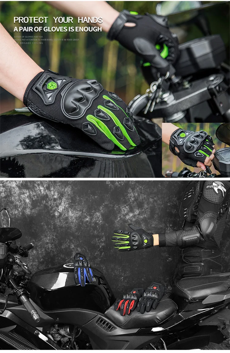 Scoyco перчатки guantes мотоциклетные полный палец Высокая защитная оболочка кремния мотокросса MX МОТОЦИКЛ мотоциклетные cicleta черный MC29