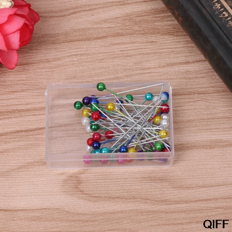 

Wholesale 50 Pcs / Lot Multicolor Round Head Location Pins Wedding Clothes Sewing Push-Pin May06