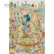 Деревянные пазлы микеланжело 500 1000 1500 2000 шт Dream Time II Hobbyhorse мультфильм животных живопись художественная развивающая игрушка