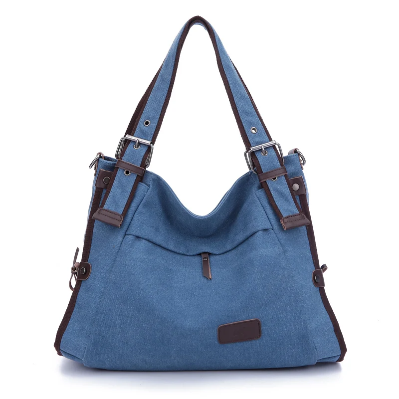

Hot-sale canvas shopping bag Girls canvas shoulder bag Fashion women's handbags Woman's canvas traveling bag Big bag for Women