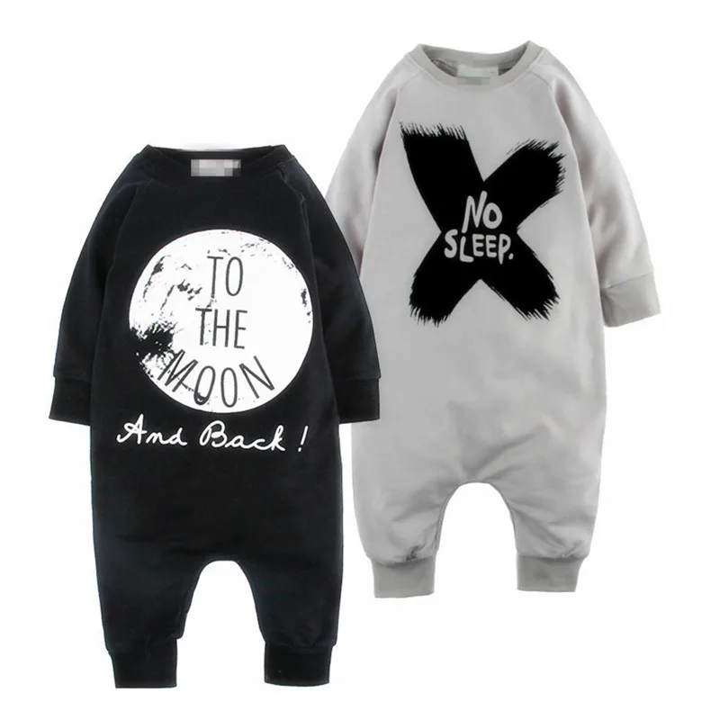 Baby Rompers Unisex No Sleep Infant Outfits Spring Autumn Full Sleeve Baby Boy Jumpsuits Cotton Newborn Girls Clothes 2 Colors