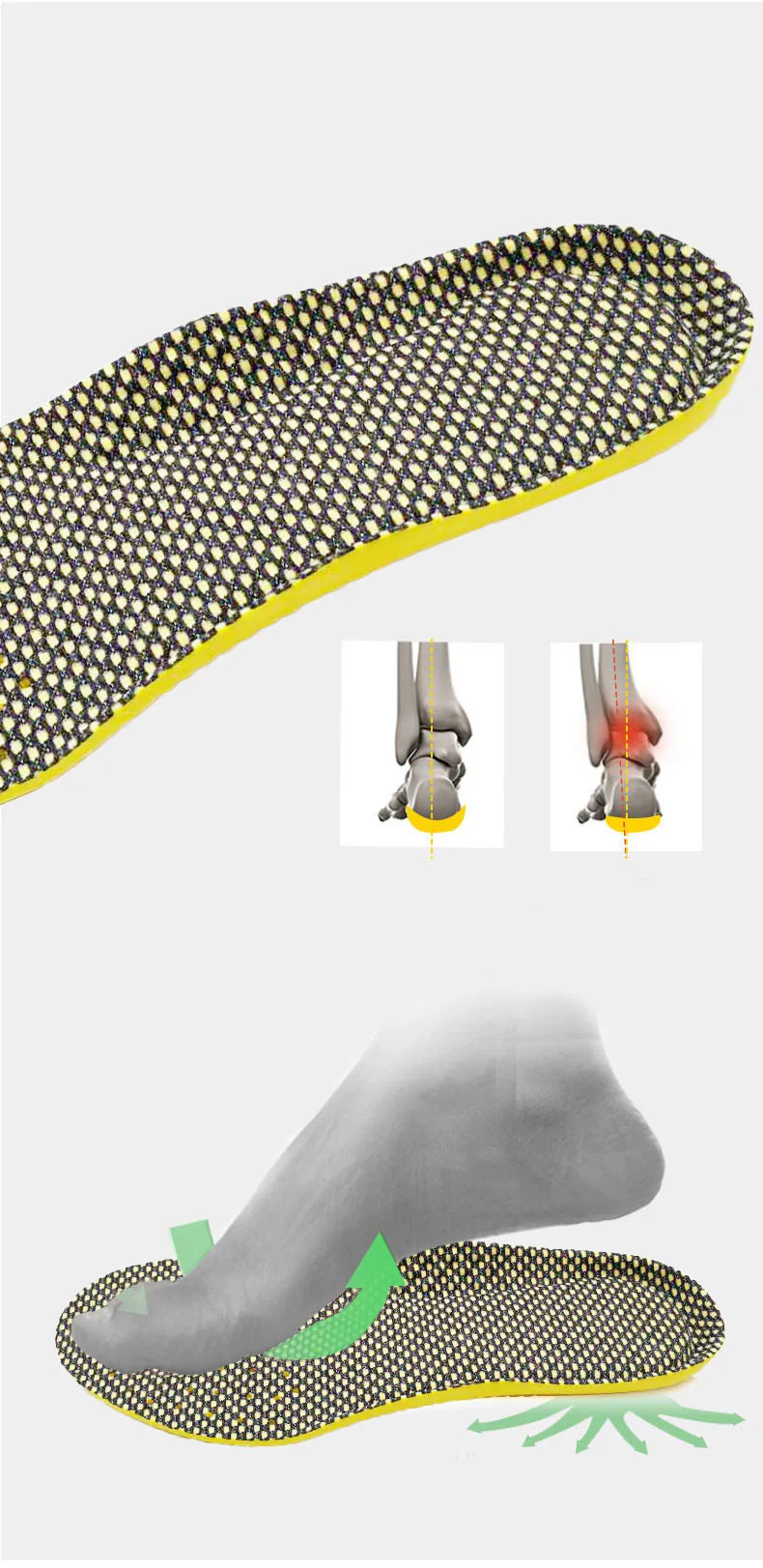 PU спортивная ортопедическая поддержка для стопы обувь стельки плоские ноги спортивные беговые Дышащие стельки для ног мужчины женщины ортопедическая прокладка