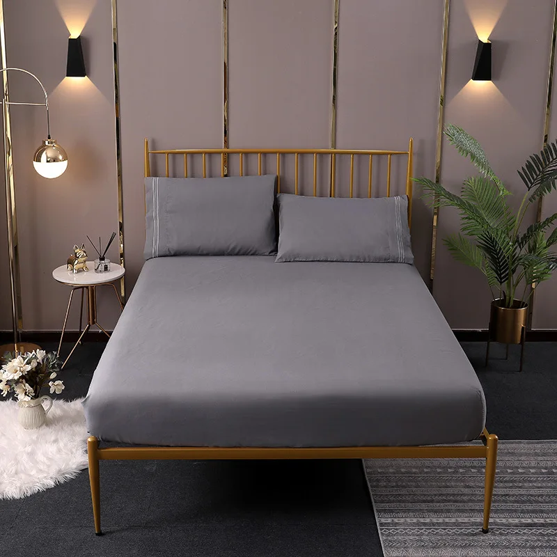 Cilected New Solid Color Sanding Mattress Cover Protective Bed Solid Color Sanding Mattress Cover