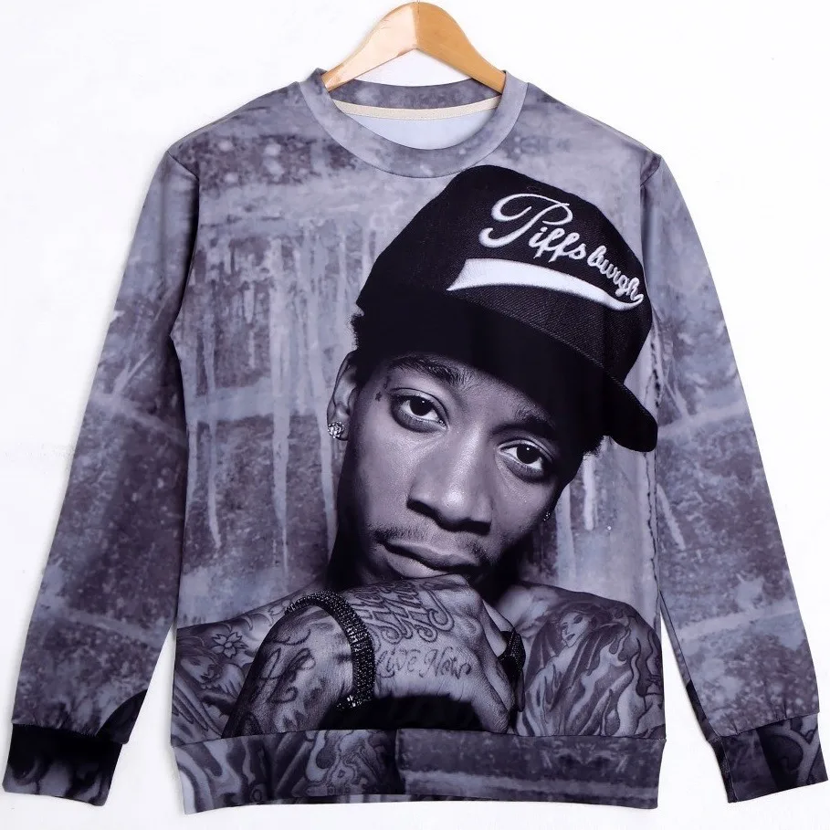 

Wiz Khalifa Sweatshirts Rapper Hoodies Female Male Black Singer Unisex Raperos 3D printing Galaxy Women Sudadera