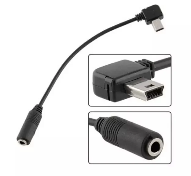

Black Color Mini USB to 3.5mm Microphone Mic Adapter Transfer Cable Wire for GoPro Hero 3 3+ 4 for Sport Digital Camera