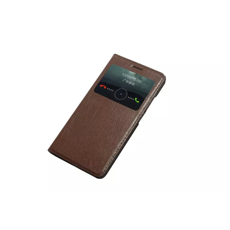 

Genuine Leather phone cover for Huawei honor 5X cover leather flip Luxury intelligent windows protection case for huawei 5x play