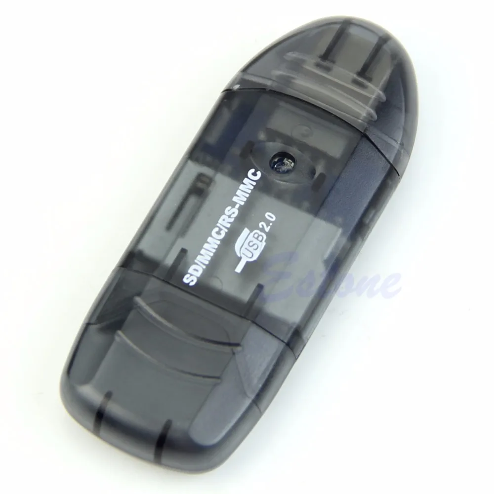 

USB 2.0 SDHC SD MMC RSMMC Memory Card Reader Writer With LED Indicator Lights