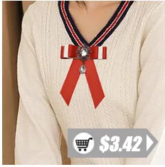 i-Remiel Camisas Mujer Rhinestone Ribbon Bow Tie Brooch Female Wedding Dress Woman Clothing Fashionable Shirt Collar Accessories