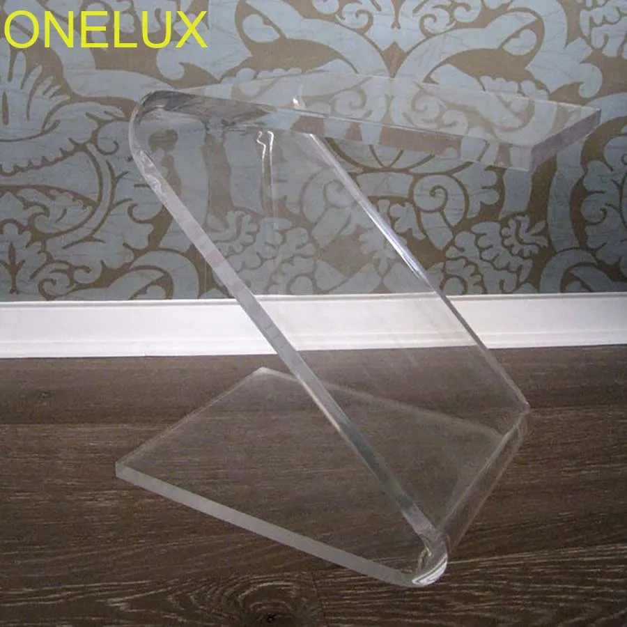 Acrylic Z Shaped Side Magazine Table,Lucite Occasional Sofa End Tables Acrylic Z Shaped Side Magazine Table,Lucite Occasional Sofa End Tables