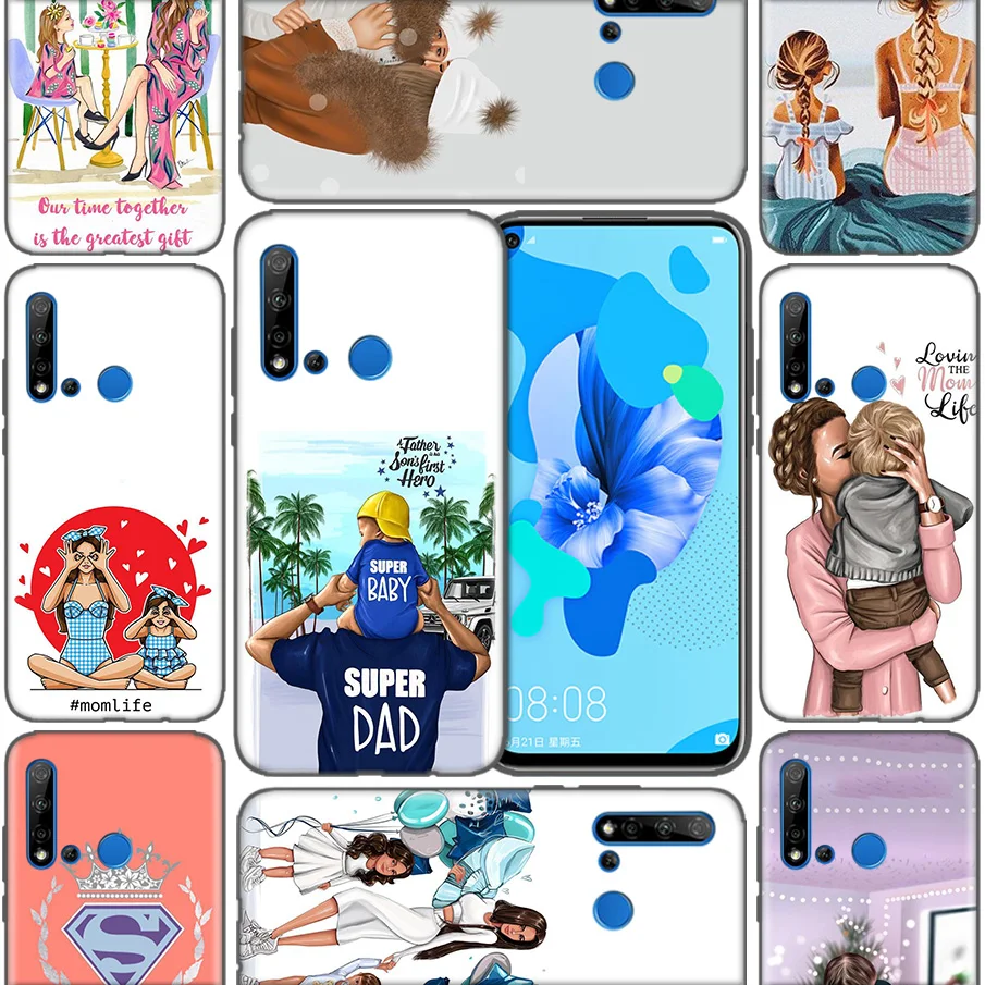 

Bag luxury Capa Coque Cover Cases For Huawei P9 P10 P20 P30 Mate 10 20 30 Lite Pro P Smart 2019 2017 baby mom dad