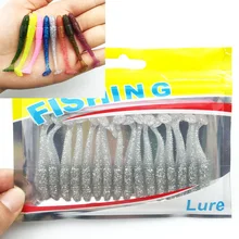 16Pcs Lot 5cm 1g Lures Soft Bait Worms fishing lure with salt smell Hot Fishing Takcle