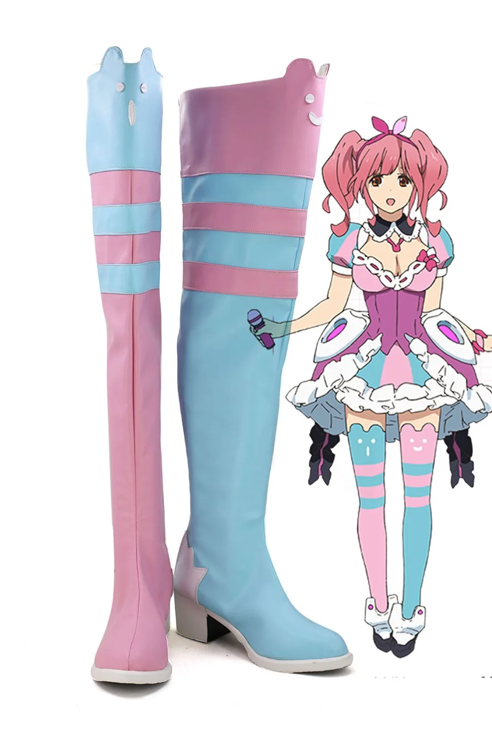 

MACROSS DELTA Makina Nakajima Cosplay Boots Shoes Custom Made Any Size