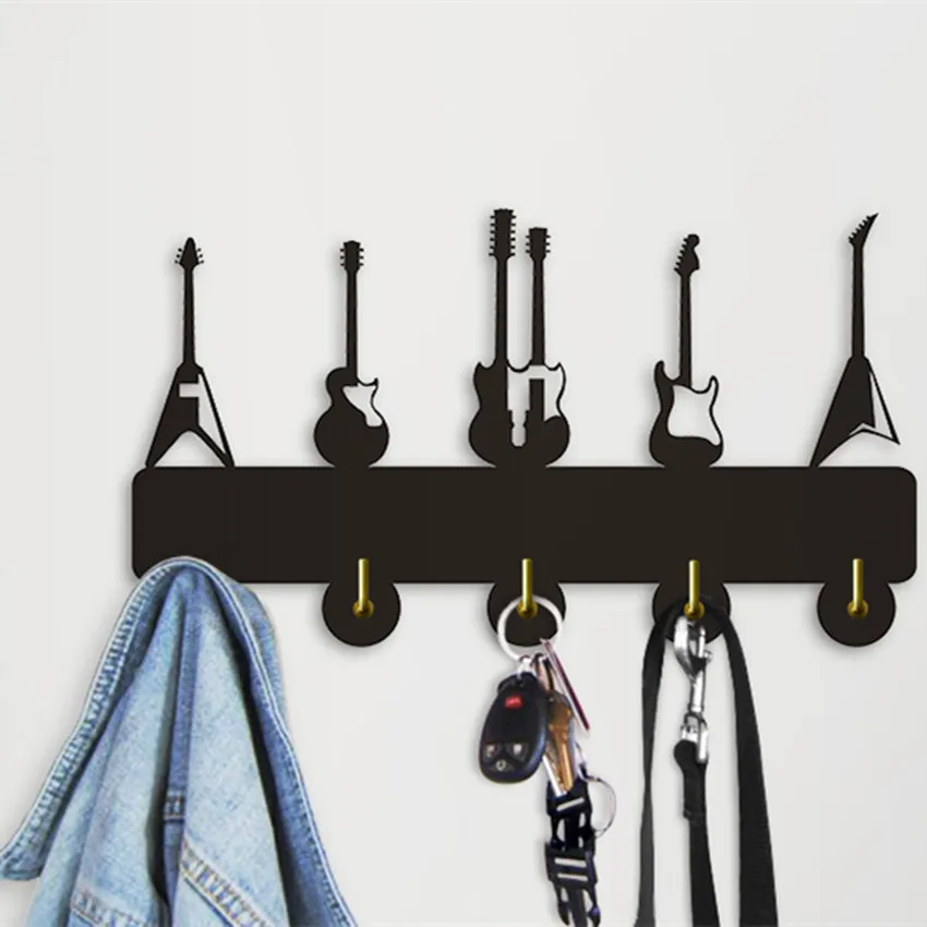 1Piece Music Instrument Guitar Decorative Coat Hook Hat/Bat/Clothes
