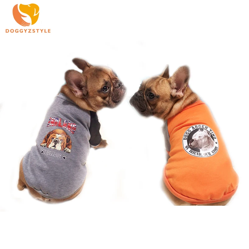 

2 Colors Pet Clothes Stitching Cartoon Prints Pet Dog Bulldog Coat Dog Leisure Sweatshirts Dogs Hooded Size S-2XL DOGGYZSTYLE