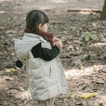 

Winter Girl Waistcoat Coats Down Outerwear Toddler Cotton Brand Children Girls Clothing Jacket Baby Coats Enfant Warm Kids