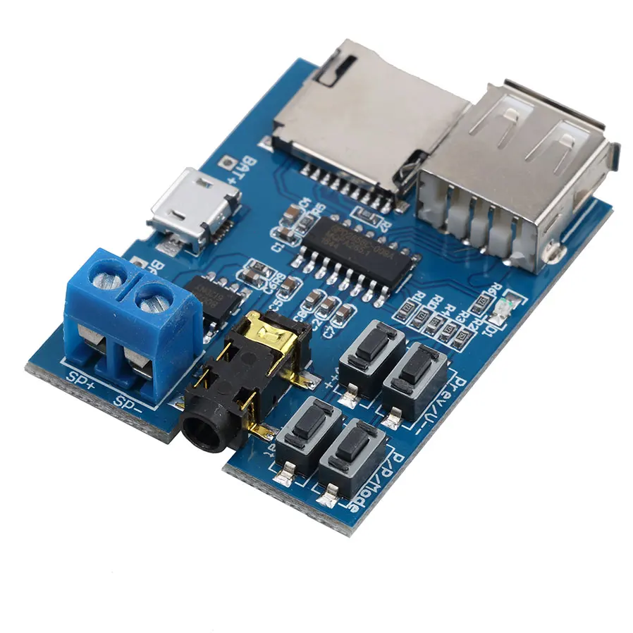 

kebiduNewest MP3 Format Decoder Board TF card U disk MP3 Decoder Board Hot Selling Decoding Audio Player