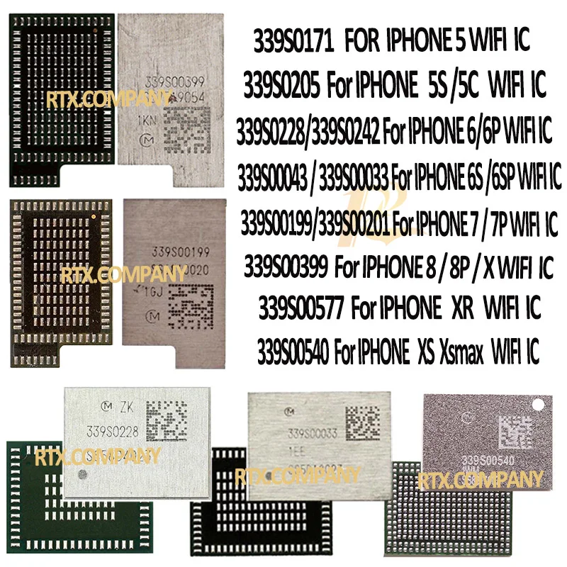 Для IPHONE X XR XS MAX 8, 8 Plus, 7, 7P 6 6s 6s p 5C 5S 5 6Plus WI-FI модуль IC Chip 339S00339 339S00540 339S00033 339S00199 339S00242