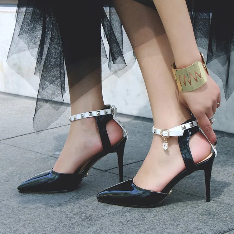 

Big Size 11 12 13 14 15 high heels sandals women shoes woman summer ladies Willow nail with slim high heel hollow sandals
