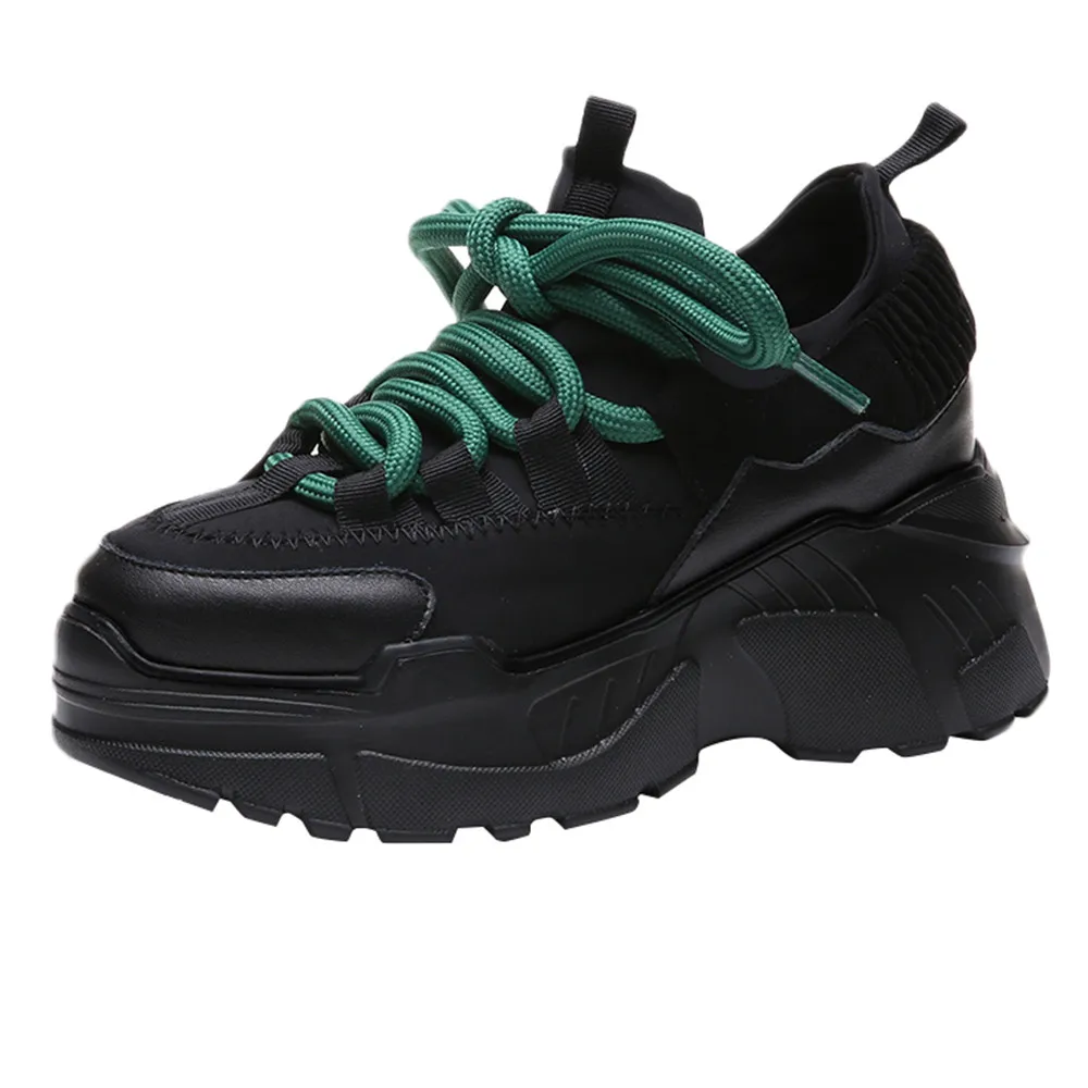 

New Platform Sneakers Women Stylish Thick Sole Running Shoes Height Increasing High Chunky Sport Shoes Woman Chaussures Femme