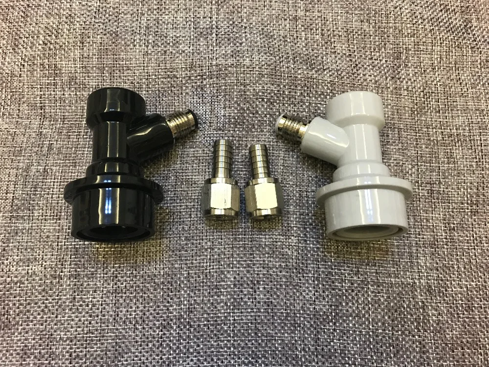 

homebrew beer Cornelius Corny Keg Ball Lock Disconnects SET Flared Gas In Liquid Out +2 Swivel Nut Stems free shipping