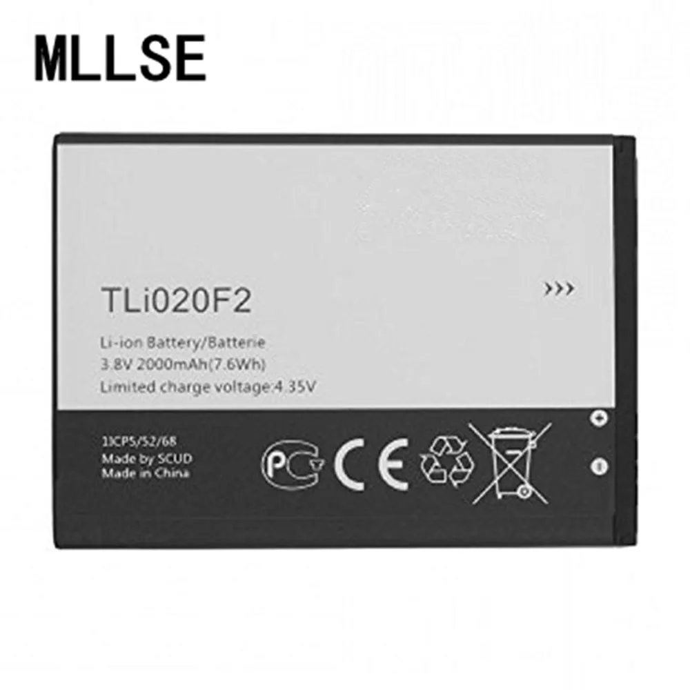 MLLSE 2000mAh for Alcatel 7040 7040D 7040N 7040T 7041 7041D 7041X A564 A564c battery
