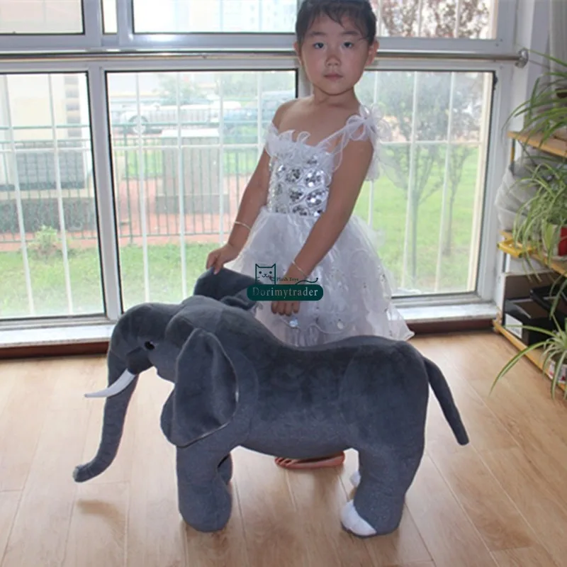 Dorimytrader 34`` 87cm Large Funny Stuffed Soft Big Plush Simulated Animal Elephant Toy,Great Gift,Free Shipping DY60305 (7)