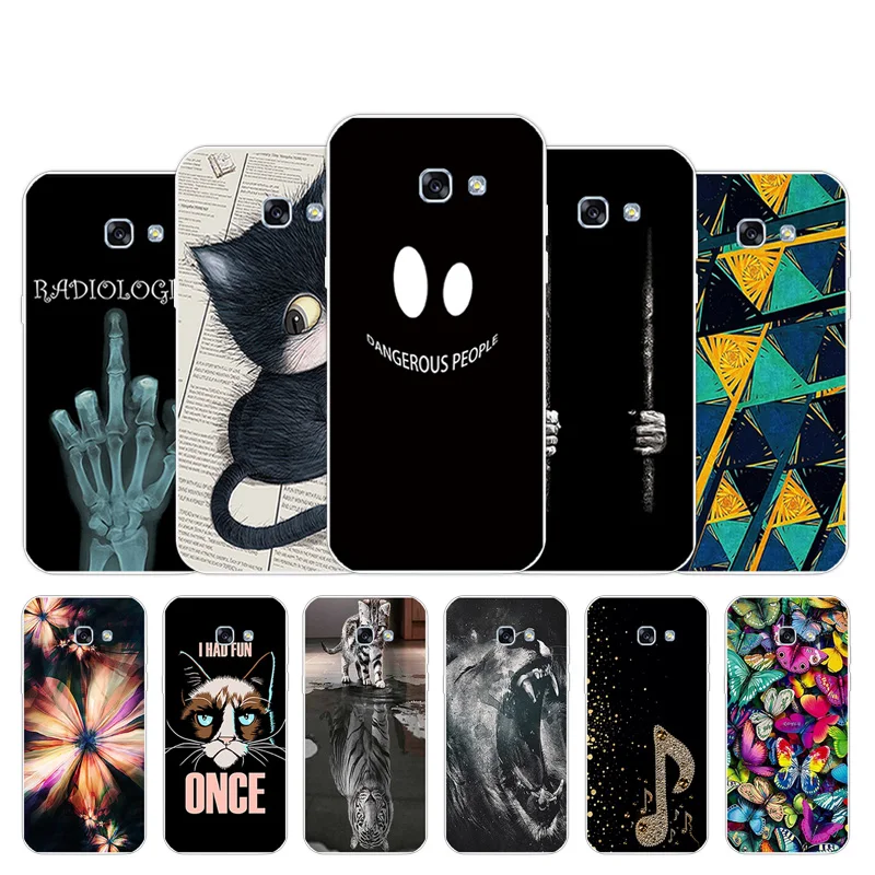 Cellphone TPU Case For Samsung Galaxy A5 2017 A520F Ultra Thin Marabou Design Cover Soft Silicone For Samsung A5 2017 A520F
