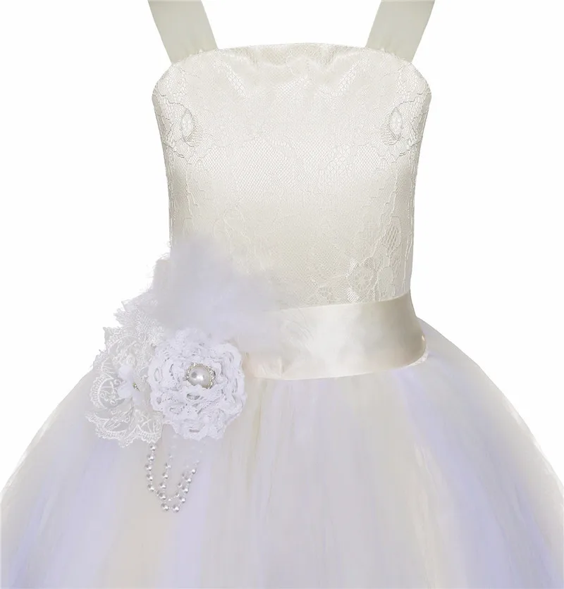 Тюлевое кружевное платье-пачка с цветочным узором для девочек, платье с перекрещенной спинкой для свадьбы, платье подружки невесты, вечернее платье макси, платье в пол с цветочным рисунком